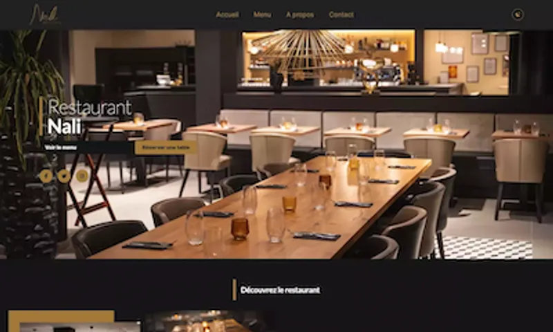 Aperçu du projet Nali Restaurant